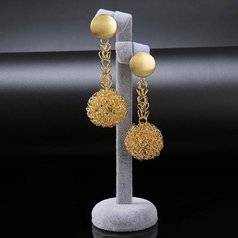 2021 оптовая продажа модные украшения длинные висячие серьги для женщин медные