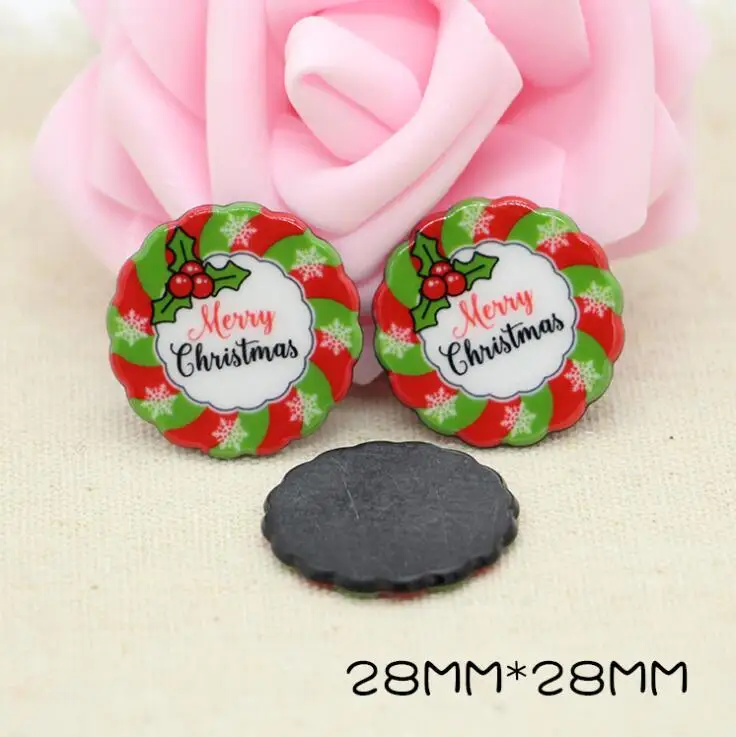 10pcs/lot kawaii planar resin cabochons Christmas tree snowman santa flatback crafts accessories | Дом и сад