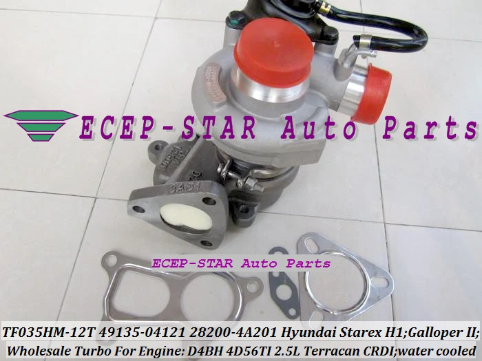 Бесплатная доставка TF035 49135-04121 28200-4A201 водяной турбокомпрессор с