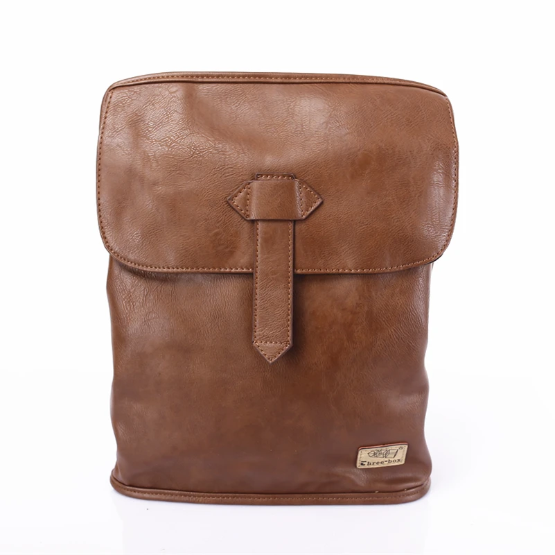 Мужчины Бизнес Повседневная Рюкзаки для Школы Дорожная Сумка Черный Кожа PU