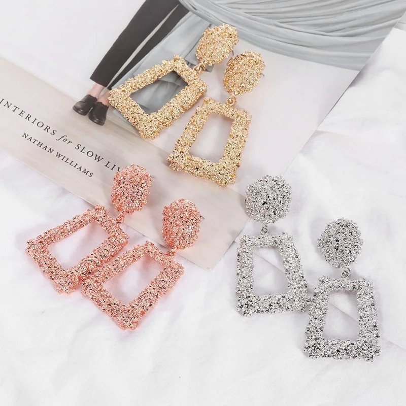 Vintage Earrings Female Pendientes Loop Earring Women 2018 Slopes Fashion Jewelry Hanging Geometric | Украшения и аксессуары