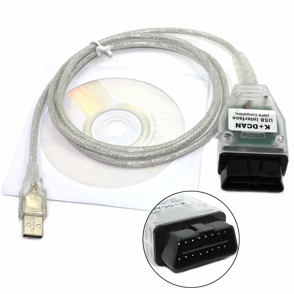 OBD2 USB-кабели для BMW INPA ediabas K + DCAN USB Интерфейс E46 может FT232RL чип инструмент