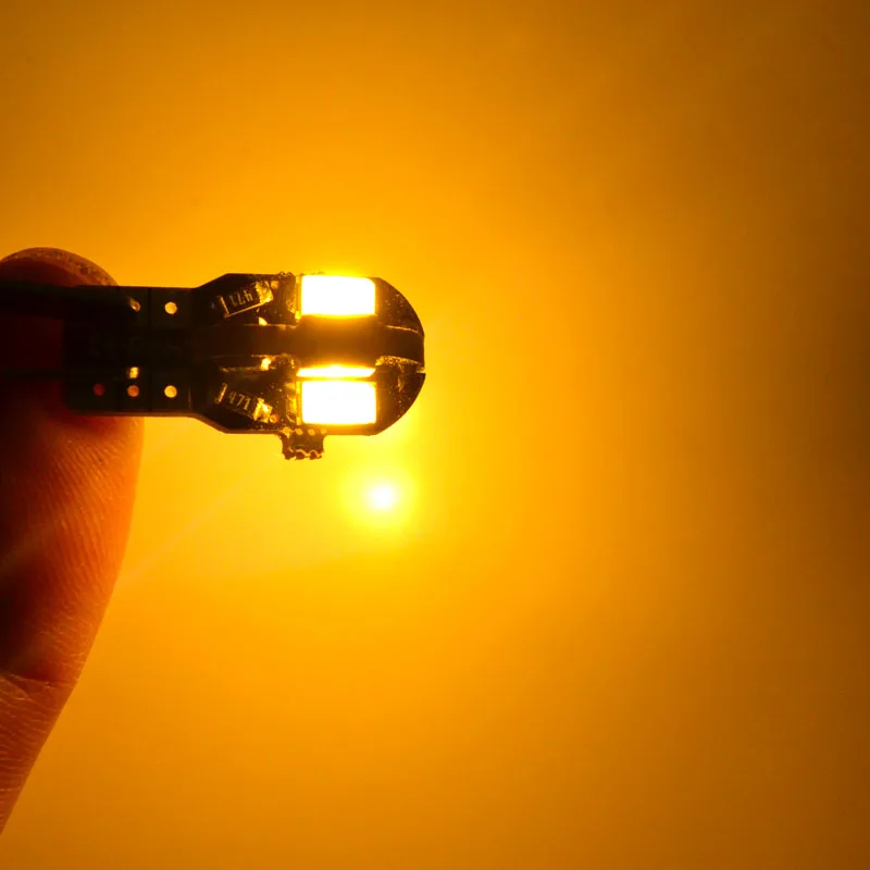 100 шт. светодиодная лампочка для салона автомобиля Canbus Error Free T10 белый розовый