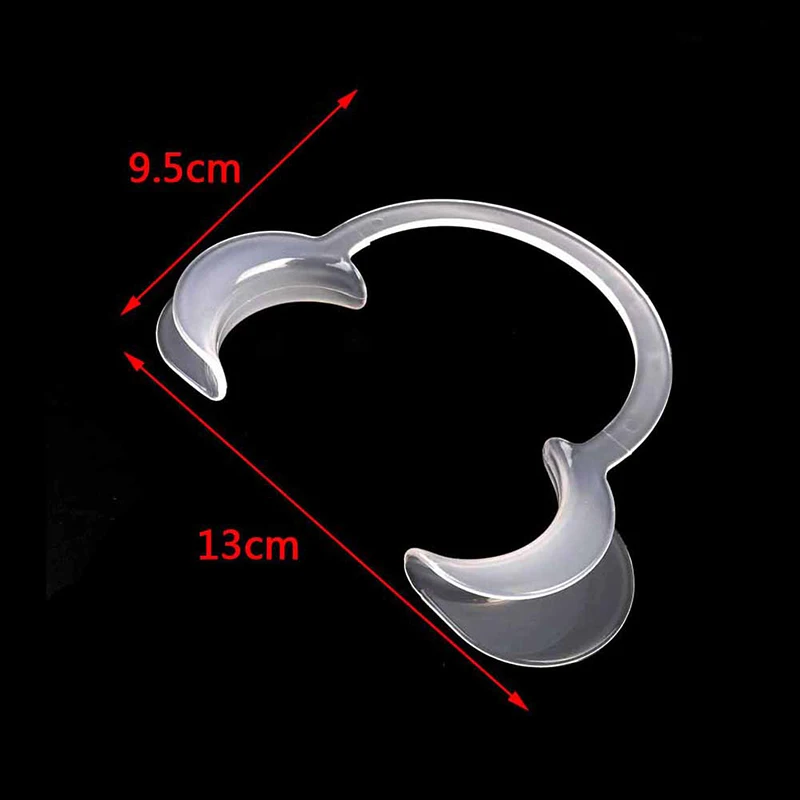 

10PC Dental Orthodontic C Type Mouth Opener Plastic Cheek Lip Retractor Clear Color Medical or Home Safe Use Medium Size