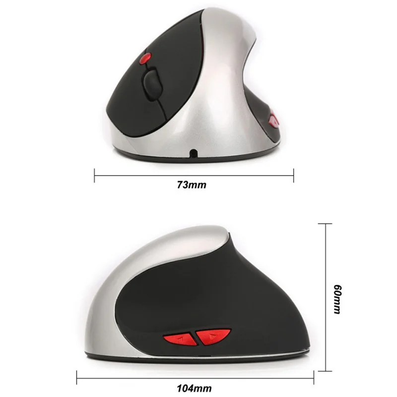 

Vertical Mouse Wireless Rechargeable Wireless Computer Mouse For Laptop 2.4Ghz Optical Non-slip Mice For Laptop Silent 2400dpi