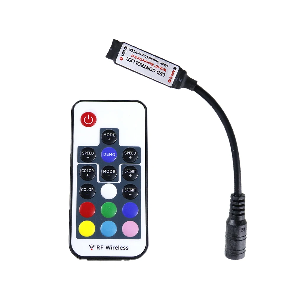 DC5V 12V 24V RBG Беспроводной дистанционная мини RF контроллер Светодиодные ленты