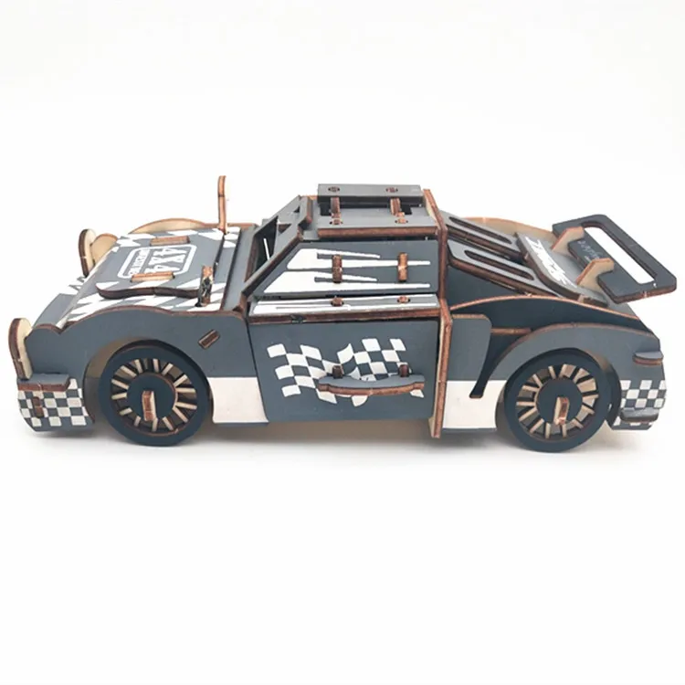 Лазерная резка 3D деревянные головоломки автомобиля супер автомобиль DIY набор сборки Дети Обучающие деревянные игрушки для детей мальчиков