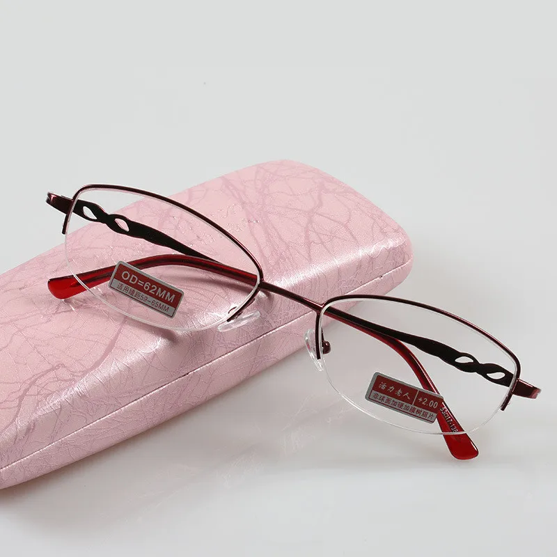 Очки Chashma женские оптические антибликовые прозрачные в полуоправе металлические