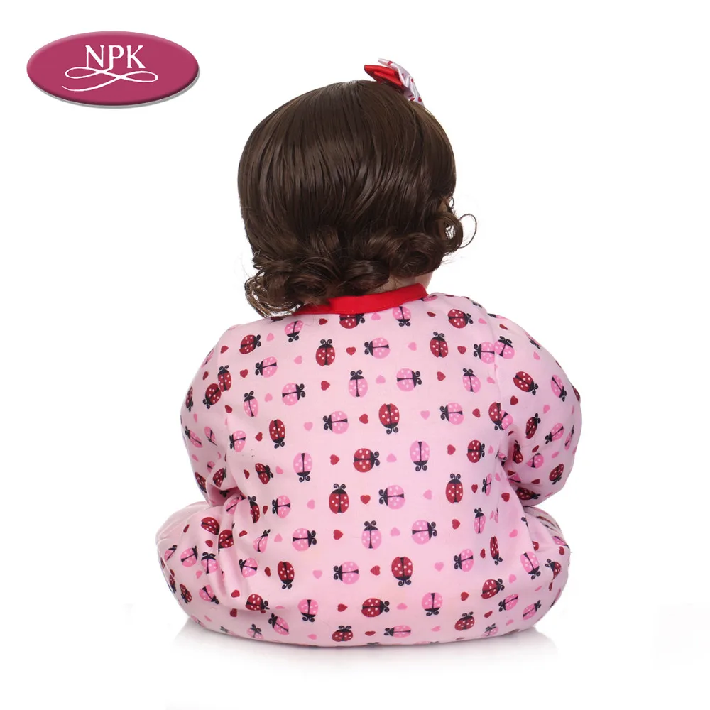 NPK 55 см силиконовая кукла Reborn Baby Realisitc Кукла Реалистичная Принцесса Девочка