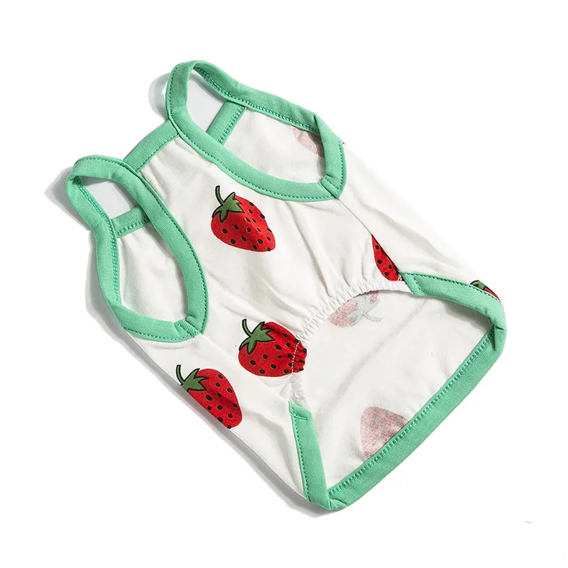 Cute Strawberry Dog Cat Vest Skirt Summer Cooling Pet Tshirt for Small Medium Dogs Cats Chihuahua Shirts Dresses Pets Clothing | Дом и сад
