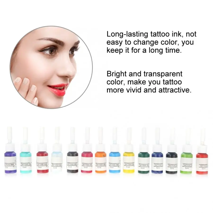 5 мл/бутылка натуральные растительные чернила для татуировки стойкая краска тела