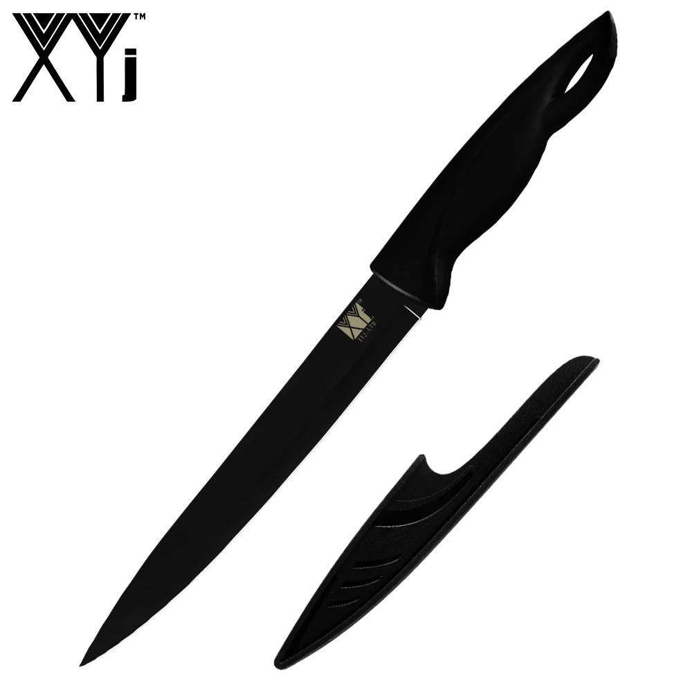 8 inch Slicing XYj, немецкий набор кухонных ножей из нержавеющей стали, нож шеф-повара, нож сантоку для очистки овощей, мяса, рыбы, овощей, фруктов, столовые приборы - Цвет: 8 inch Slicing