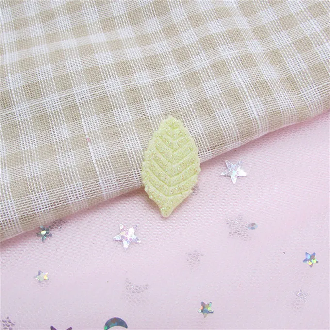 candy yellow 60 шт./лот, 2,8*1,6 см, блестящий лист, мягкие Аппликации, аксессуары, искусственные патчи, сделай сам, рукоделие, заколки для волос, украшение - Цвет: candy yellow