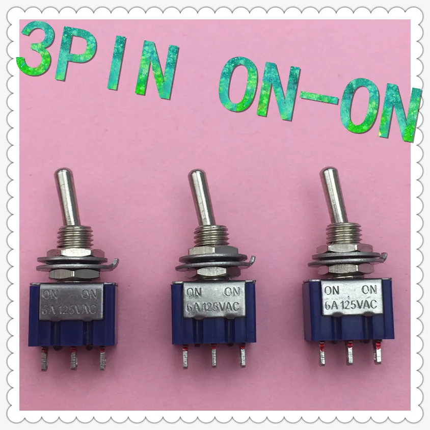 5 шт./лот Mini MTS 102 3 Pin G107 SPDT ON 6A 125V 3A250VAC переключатели хорошего качества Бесплатная