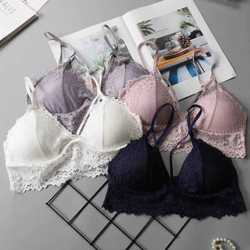 Женское кружевное нижнее белье Braletta сексуальное без спинки с v образным вырезом