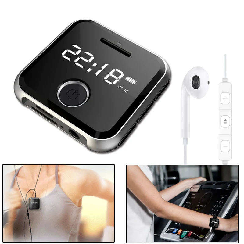 Новый HiFi MP3 музыкальный плеер мини клип спортивные часы 8 Гб 0 9 &quotTF экран рекордер