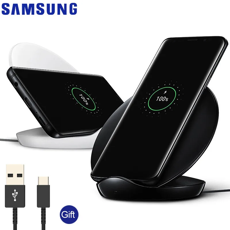 Samsung Оригинальное Быстрое беспроводное зарядное устройство Qi Smart Quick Charge для iPhone X XR XS Max 8/Galaxy S9 S8 Note 9 8/huawei mate 20 Pro