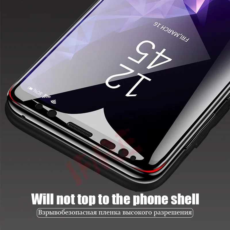 9D изогнутое закаленное стекло для Samsung Galaxy A7 2018 A750 A6 A8 Plus S8 Защита экрана S9 Note 9 8