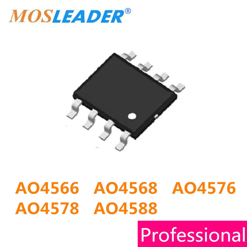 Mosleader 100 шт. SOP8 AO4566 AO4568 AO4576 AO4578 AO4588 4566 4568 4576 4578 N Channel высокое качество|n-channel| |