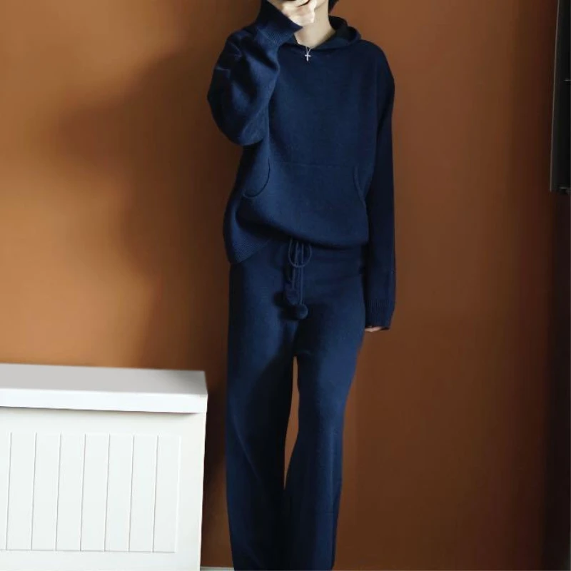 JECN Spring Winter Cashmere Wool Sweater Women Sweaters Knitted Hooded Warm Lady's Grade Up Jumpers and Pullovers with Pockets | Женская