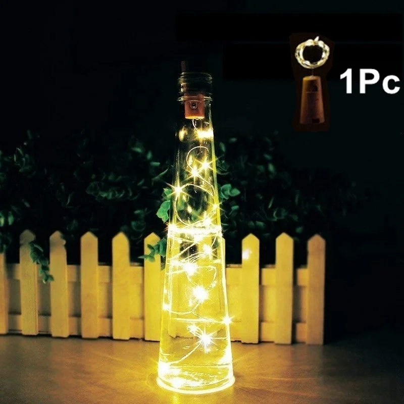 20LED батарея мощность пробковая Форма LED Ночная Фея медная проволока струнные огни