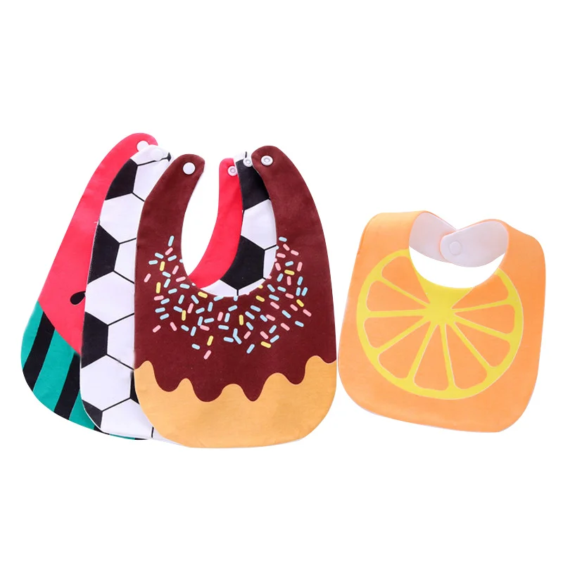 4 PCS Fruit Waterproof Newborn Baby Bibs Cotton Bandana Burp Cloth Cartoon Saliva Towel Boys Girls Accessories | Детская одежда и