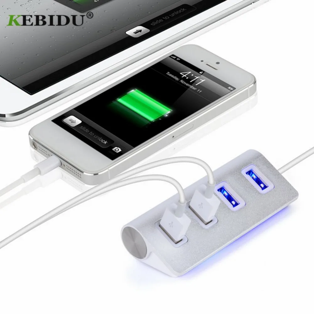 Портативный usb концентратор kebidu 4 порта высокоскоростной USB расширитель