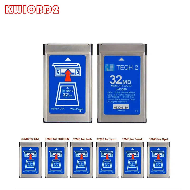 Для G-M Tech2 карта с 6 программным обеспечением 32MB для диагностический инструмент Tech