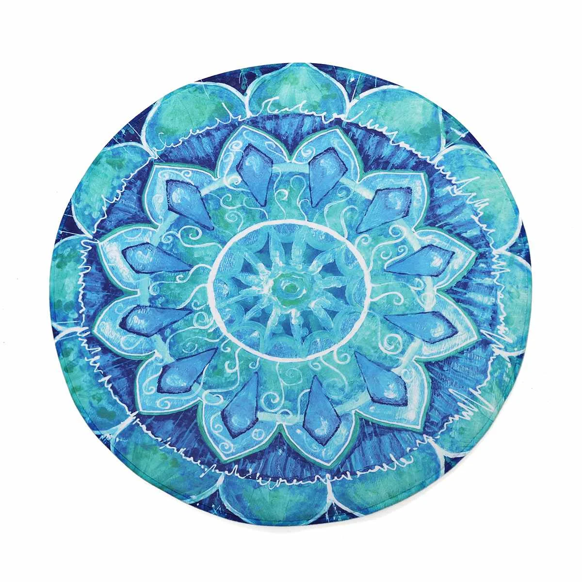 YD7 80x80cm 80*80 см круглый медитационный Коврик для йоги с принтом полиэстер ПВХ Портативный складываемый Коврик для йоги нескользящий коврик для медитации - Цвет: YD7 80x80cm