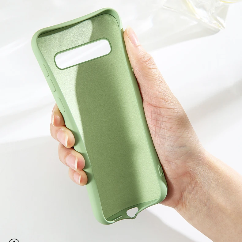 Оригинальный Мягкий Летний чехол из жидкого силикона для Samsung Galaxy S10 S9 S8 Plus S10E A6 A8 J4