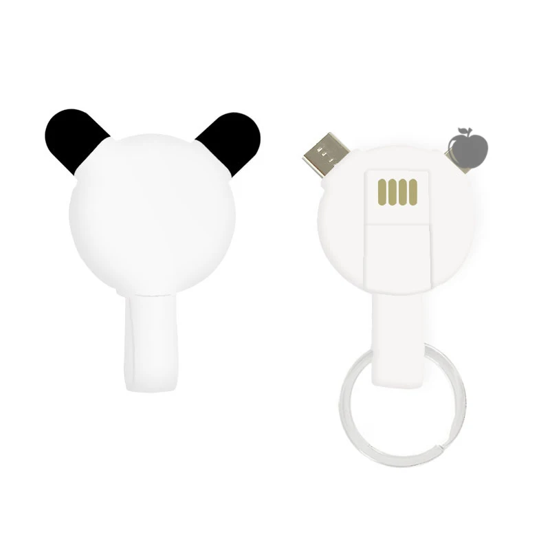 3 в 1 маленький медведь брелок usb кабель Micro USB type C для iPhone Xs X iPod зарядное устройство