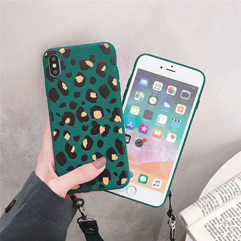 DISCASE простой темно зеленый милый леопардовый чехол для телефона iphone XR XS MAX 6 6s 8 7plus