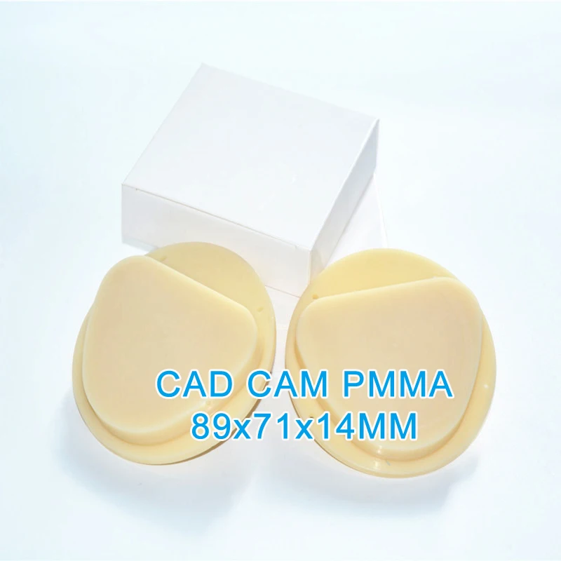 5 шт./лот стоматологические материалы 89*71*14 мм PMMA блок CAD CAM заготовка для
