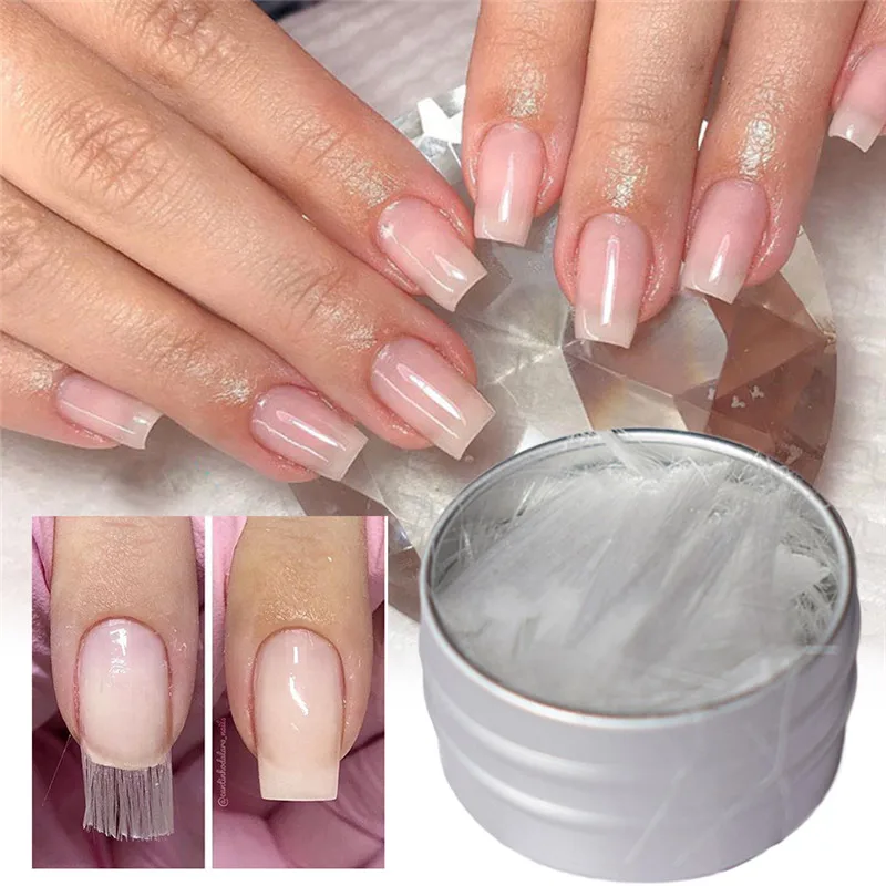 1 коробка гвоздь Fibernails Акриловые Советы волокно стекло расширение для ногтей