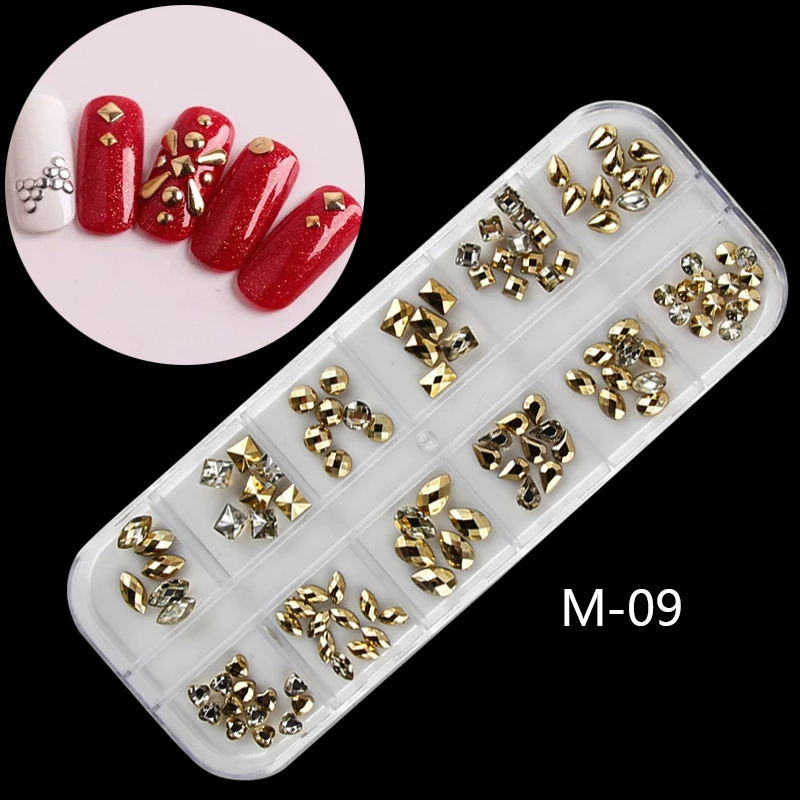 1 коробка AB Кристалл Rhinestone Flatback Multi-размер из металла шпильки градиент бусы DIY