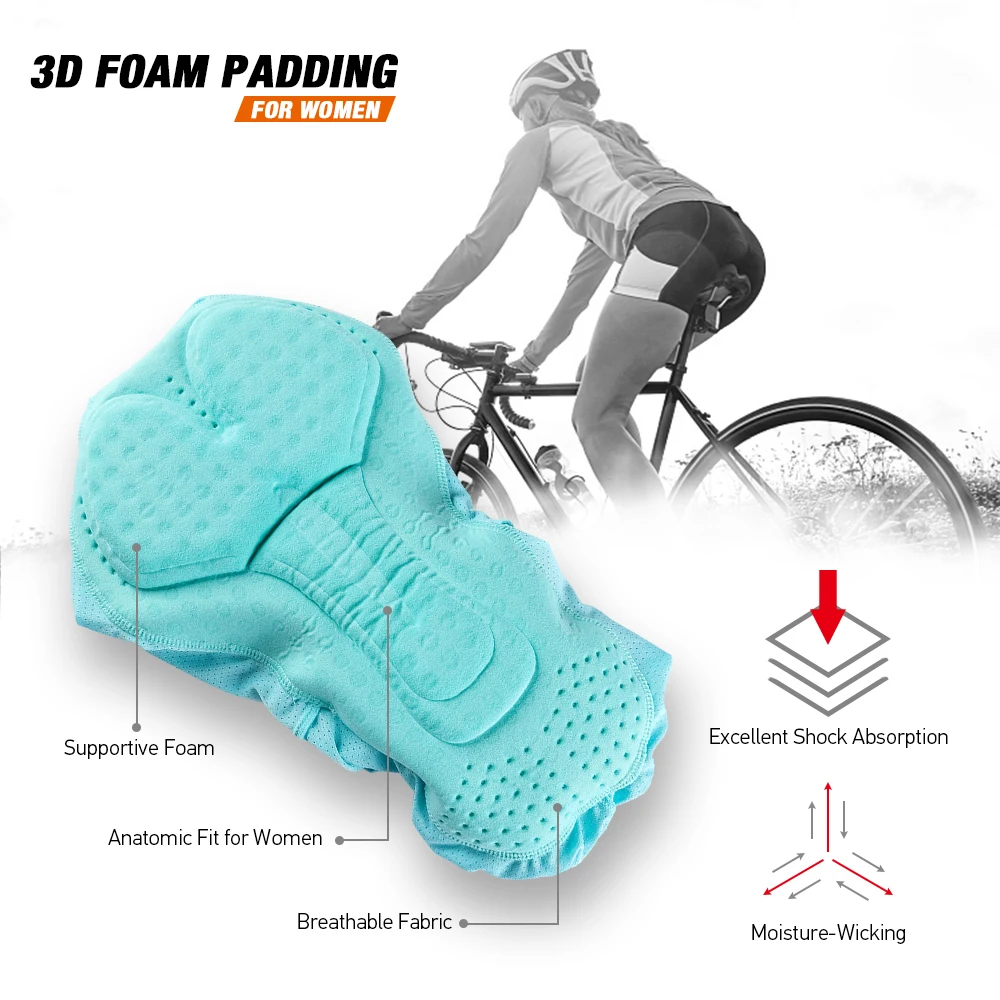 Женское нижнее белье для велоспорта Lixada с 3D подкладкой дышащей сеткой MTB езды на