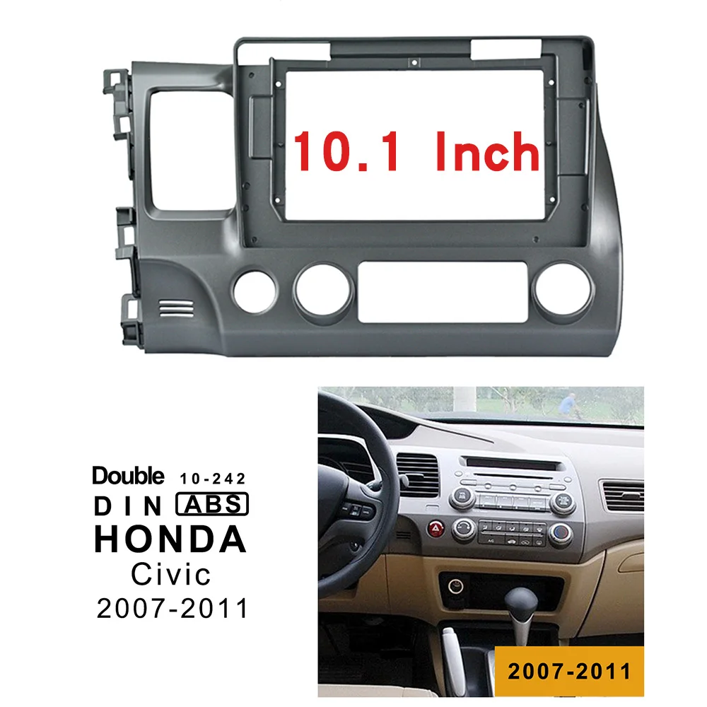 10,1 дюймов 2din Автомагнитола фасции для HONDA CIVIC 2007-2011 левое колесо Лицевая панель в-dash установка двойной Din рамка DVD рамка