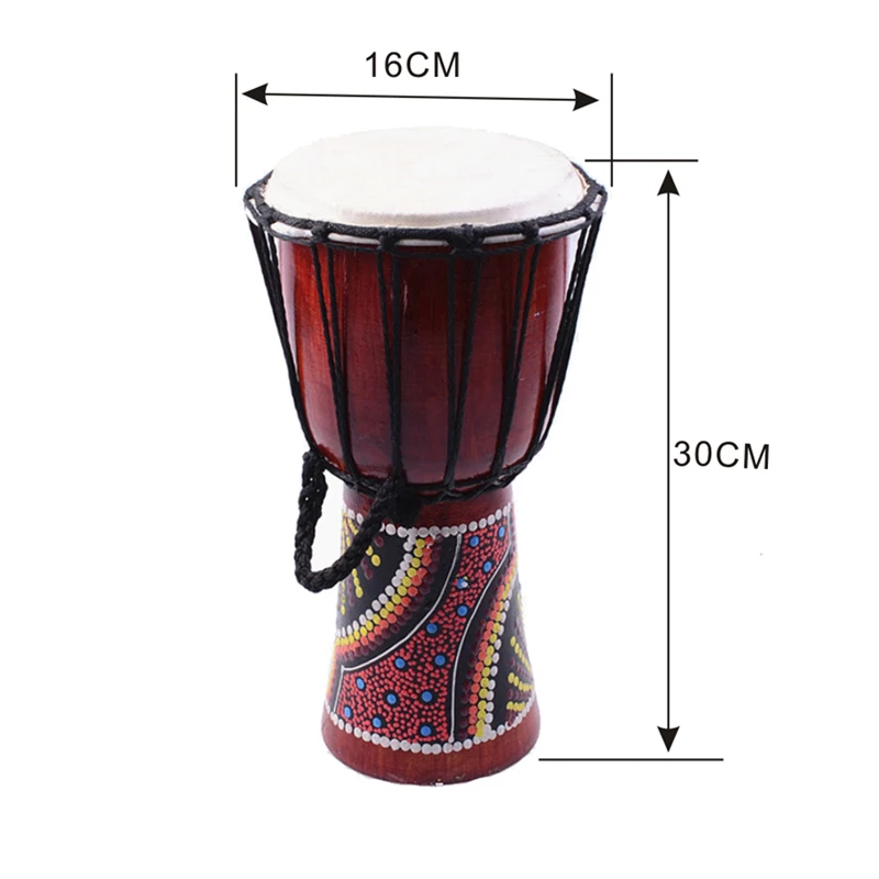 Djembe Drum Mer ударная 6 дюймов Классическая картина деревянный Африканский Стиль