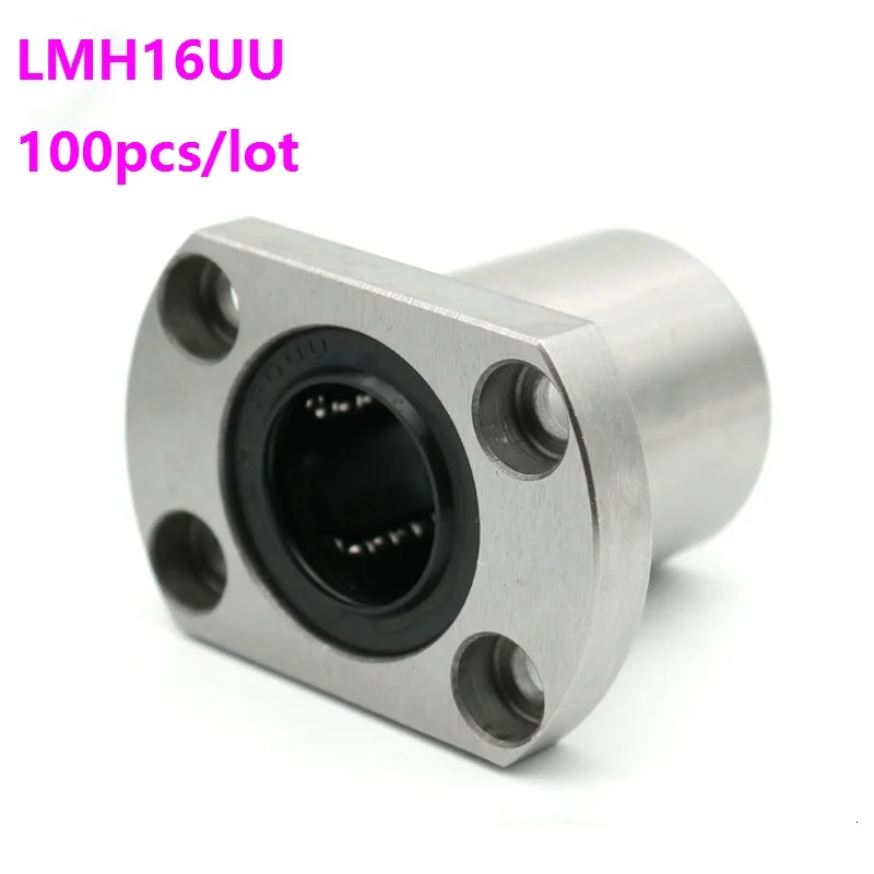 

100pcs/lot LMH16UU LMH16 Flange Linear Bearing CNC Linear Bushing for 3D printer parts Rods