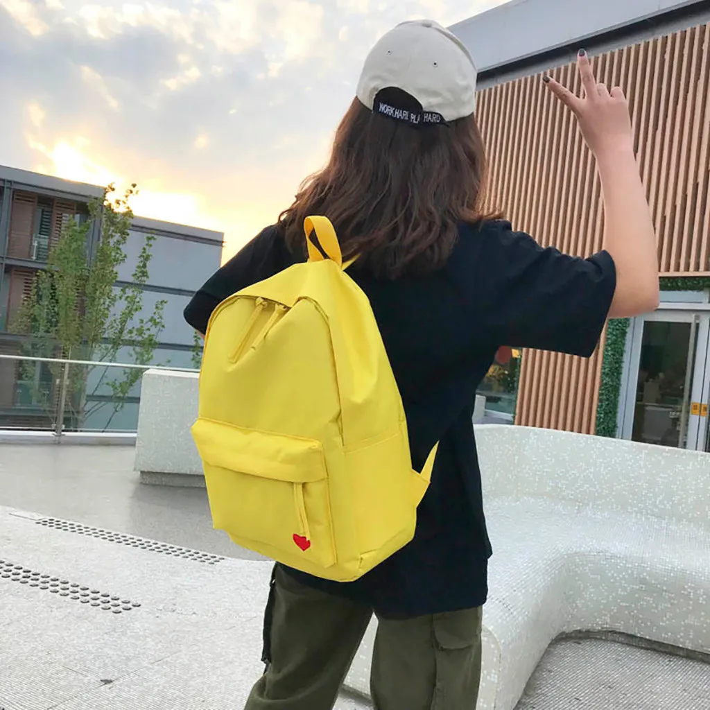 Водонепроницаемый женский рюкзак в японском стиле, однотонные рюкзаки Mochila Feminina Mujer, дорожная сумка для девочек-подростков, школьный ранец 7,2
