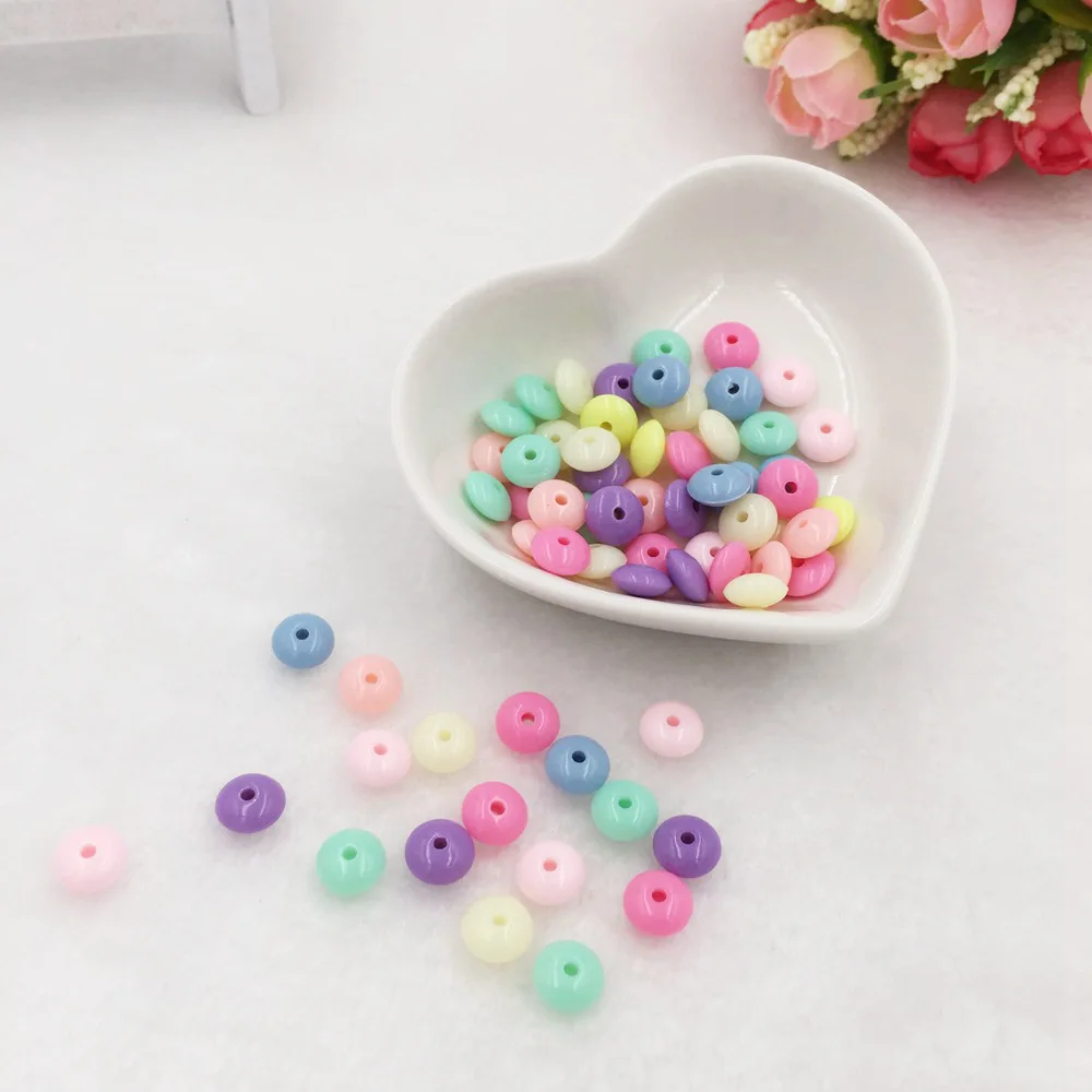 Модные 150 шт микс акриловые 9 мм конфетные цвета круглые бусины DIY Ювелирные
