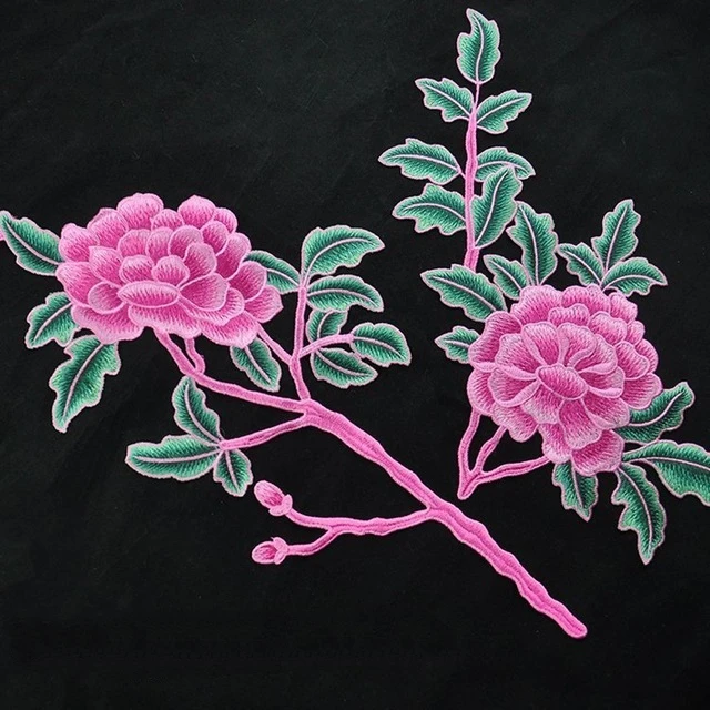 2017 DIY New High quality peony flower Embroidery patch Clothing decals garment accessories Cloth sticker Sew On | Дом и сад
