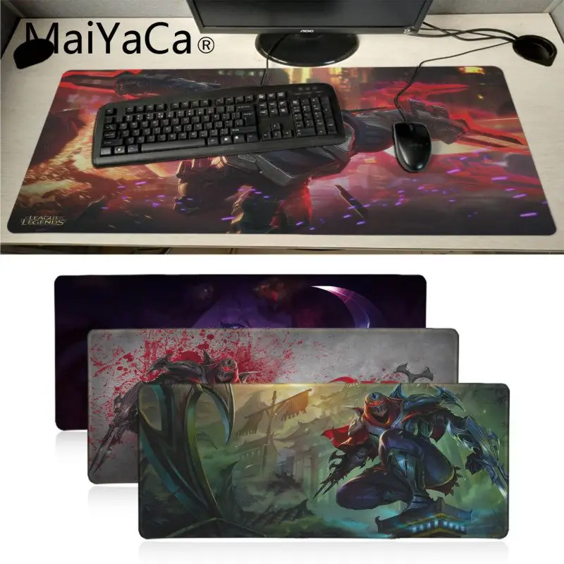 Забавная игровая мышь MaiYaCa League of Legends Zed с клавиатурой большой игровой коврик для