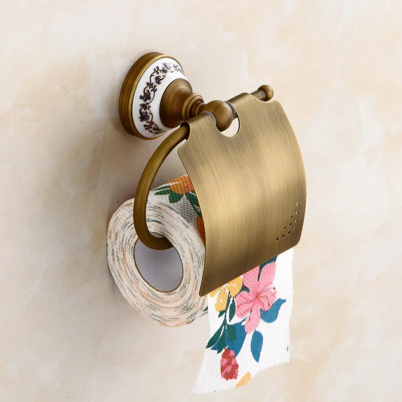 Европейская латунная бронзовая подставка для туалетной бумаги Классический