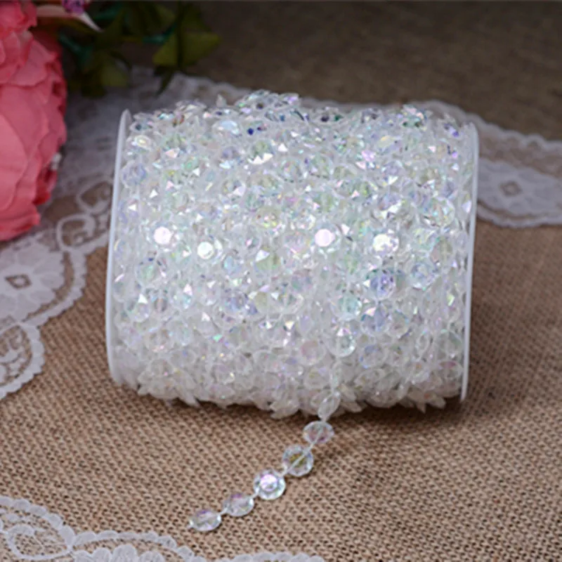 Переливающиеся искусственные акриловые бусины 20 м мерцающие свадебные