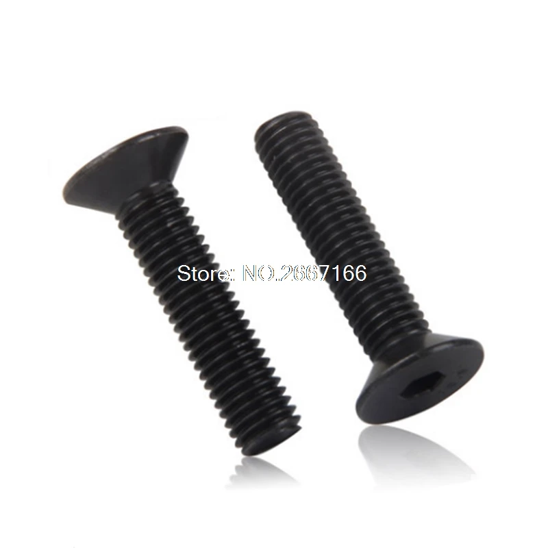 

M4 X 20Mm Metric Hex Socket Countersunk Flat Head Screw Bolts Black 50Pcs