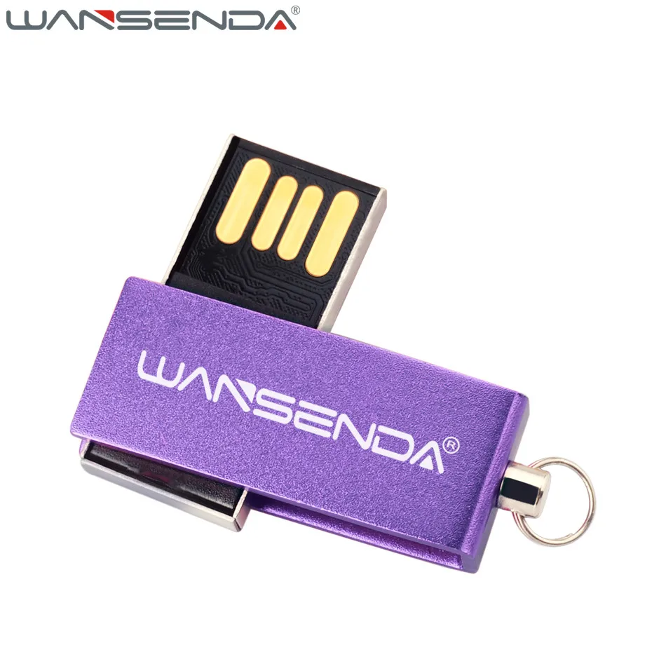 WANSENDA металлический USB флеш накопитель 64 ГБ 32 16 8 4 Гб Водонепроницаемый карта