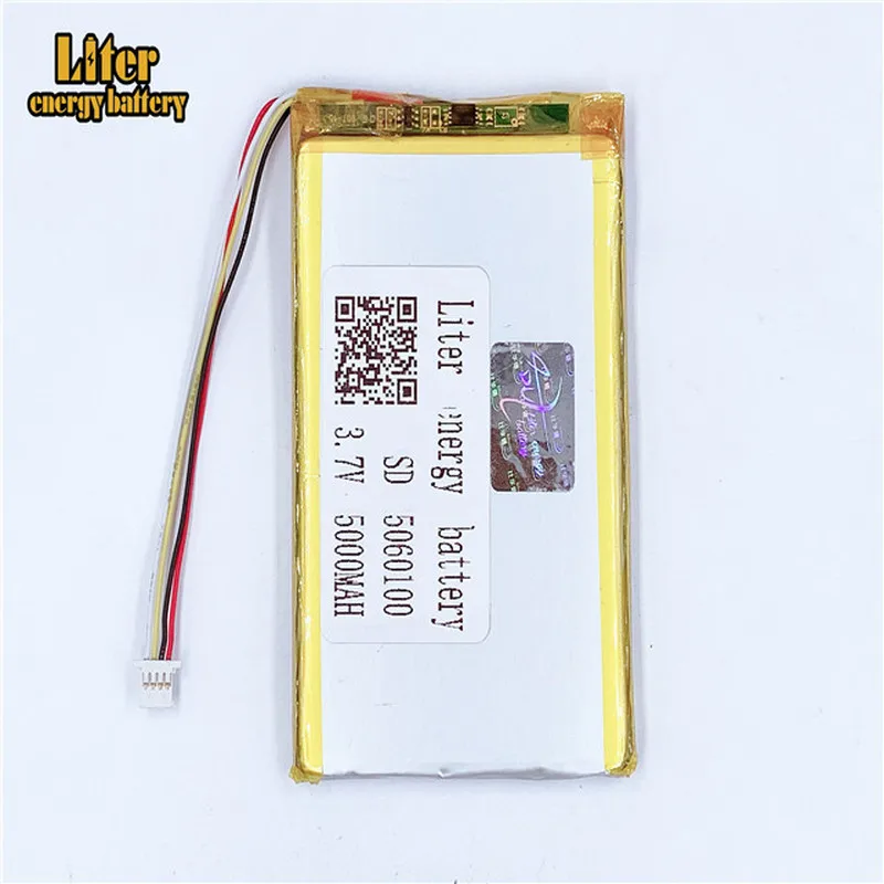 

plug 1.0-4P 5060100 3.7V 5000mAh tablet pc 7 inch MP4 MP5 rechargeable Li-polymer battery Li-po battery