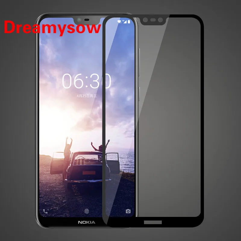 Dreamysow полное покрытие Экран протектор Закаленное Стекло для Nokia 5 6 8 7 3 2X6 2018 2 1