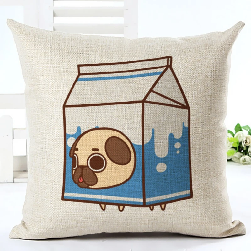Чехол на подушку с модным цифровым принтом объемный собачий питательный узор